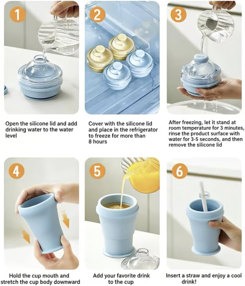 🔥Recent Offer: 41%Off🔥-2-in-1 Foldable Silicone Ice Ball Maker Cup