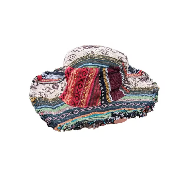 🔥Last Day 49% OFF🎩Patchwork multicolored mushroom Hemp Hat with hidden pocket fedorahats🔥