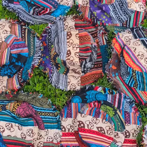 🔥Last Day 49% OFF🎩Patchwork multicolored mushroom Hemp Hat with hidden pocket fedorahats🔥