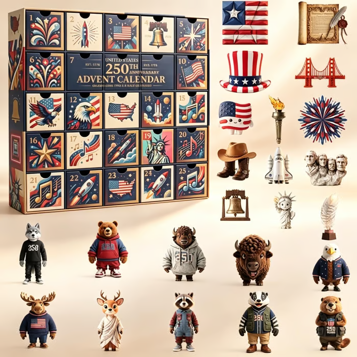 United States 250th Anniversary Advent Calendar | Limited-Edition 25-Day Countdown