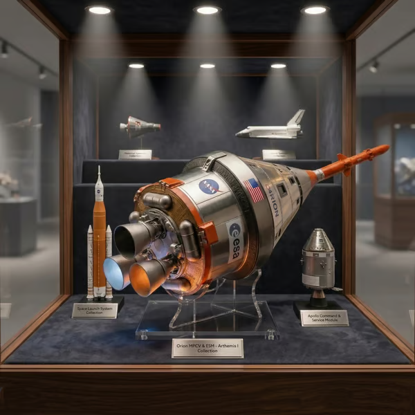 ⚡Free VIP Shipping | 🛰️Precision NASA Orion Spacecraft Model - High-Detail Metal Composite Replica with Pulsing LED Light Base