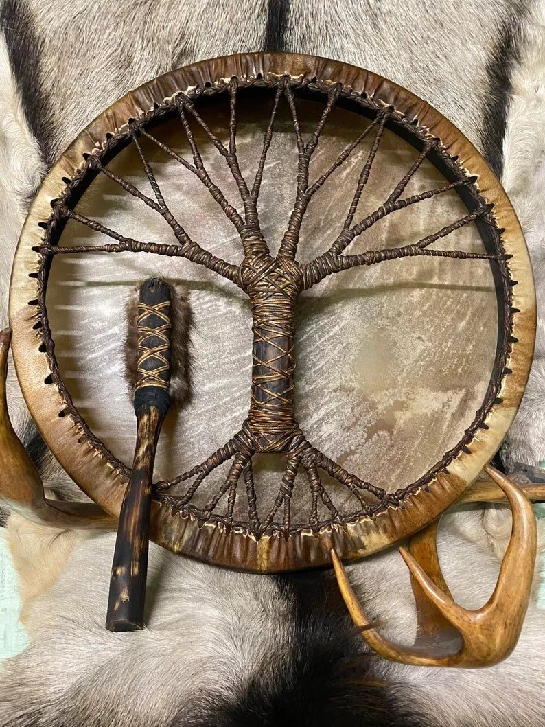 🔥Hot Sale 42% OFF🌳Shaman Drums 'Tree of life' Spirit music-Festivesl