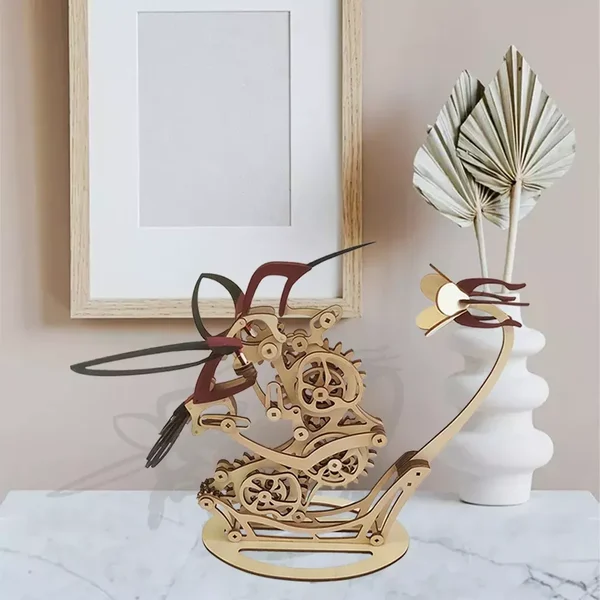 3D WOODEN MECHANICAL HUMMINGBIRD 🐦 + WOODEN MECHANICAL TURTLE 🐢 2 FREE SHIPPING-Festivesl