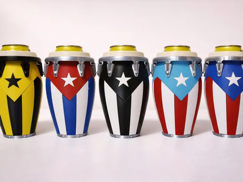 Conga-Style Can Holder – Celebrate Caribbean Pride, One Sip at a Time