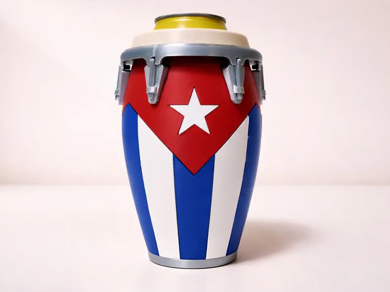 Conga-Style Can Holder – Celebrate Caribbean Pride, One Sip at a Time
