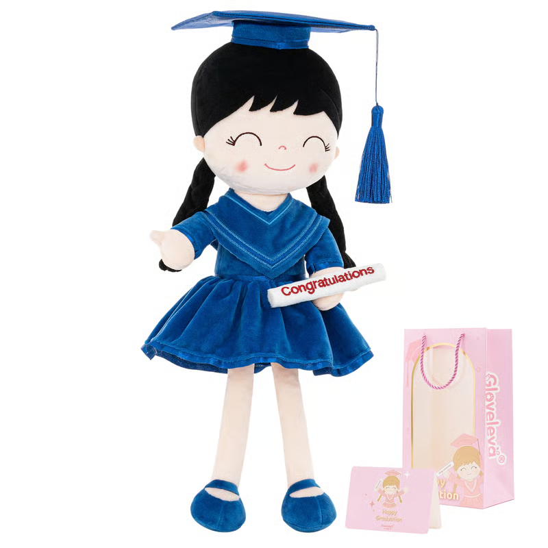 🎓💖 Graduation Girl Plush Doll – Pink Cap & Gown Keepsake Gift for Class of 2026