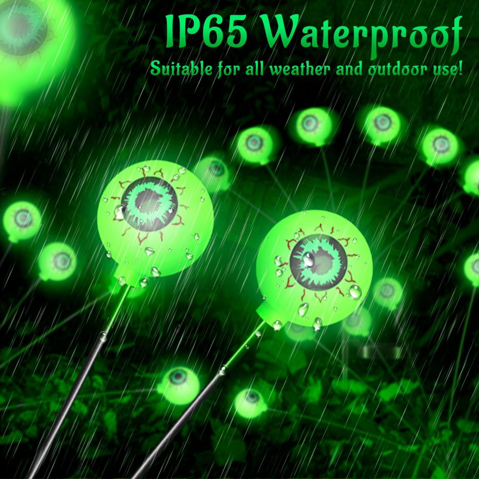 😈Early Halloween 50% OFF-Sale👻Halloween Solar Powered Scary Eyeball Lights-Festivesl