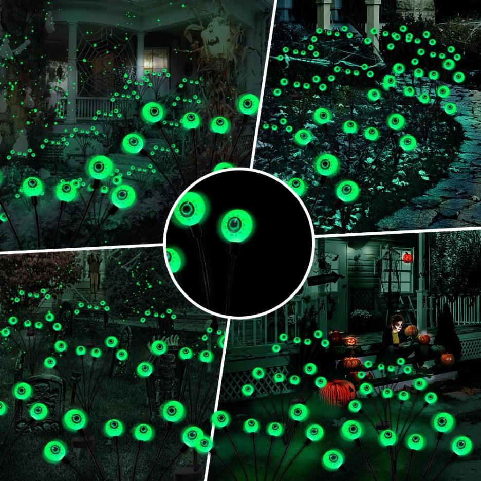 😈Early Halloween 50% OFF-Sale👻Halloween Solar Powered Scary Eyeball Lights-Festivesl