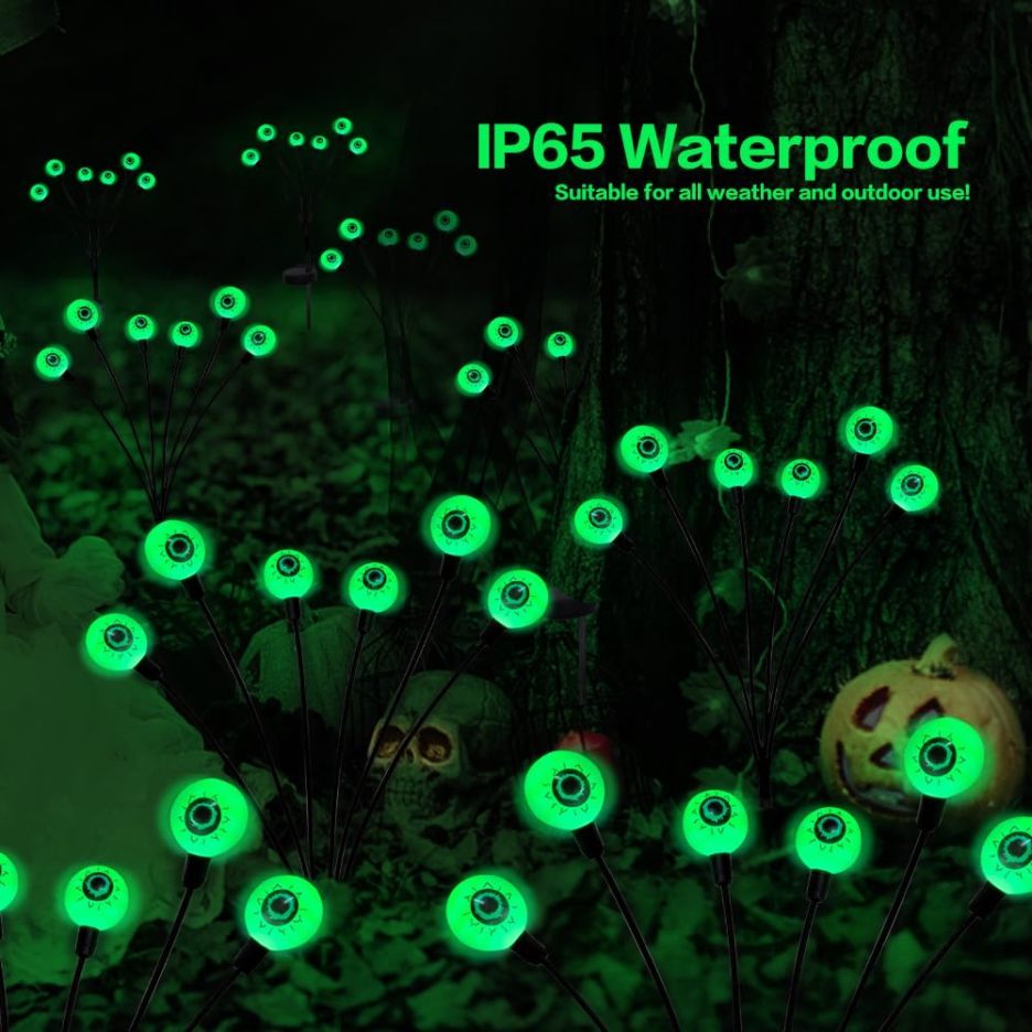 😈Early Halloween 50% OFF-Sale👻Halloween Solar Powered Scary Eyeball Lights-Festivesl