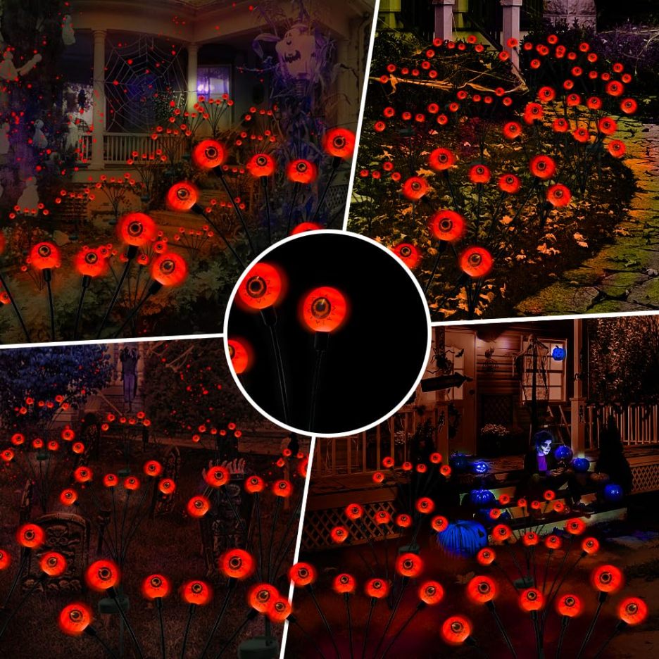 😈Early Halloween 50% OFF-Sale👻Halloween Solar Powered Scary Eyeball Lights-Festivesl