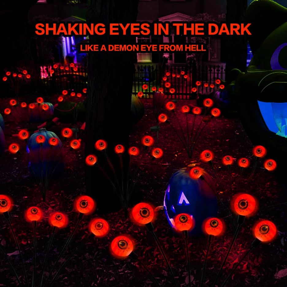 😈Early Halloween 50% OFF-Sale👻Halloween Solar Powered Scary Eyeball Lights-Festivesl