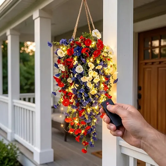 ✨🇺🇸 Celebrate America’s 250th Anniversary with Patriotic Hanging Flower Baskets