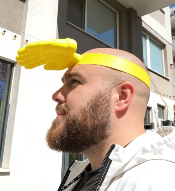 😂 Palm-Sized Sun Hat – Wear Fun, Steal the Spotlight!