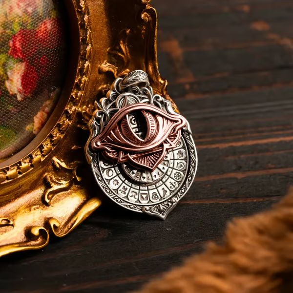 🔥LAST DAY 50% OFF👁️‍🗨️Handmade Tarot Vision Pendant: Connect to Cosmic Wisdom Anytime (❤Cheat Sheet Included)-Festivesl