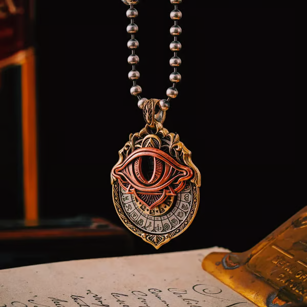 🔥LAST DAY 50% OFF👁️‍🗨️Handmade Tarot Vision Pendant: Connect to Cosmic Wisdom Anytime (❤Cheat Sheet Included)-Festivesl
