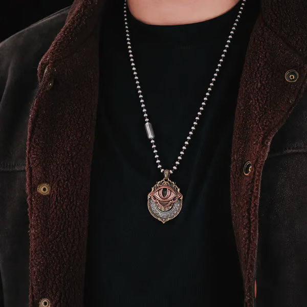 🔥LAST DAY 50% OFF👁️‍🗨️Handmade Tarot Vision Pendant: Connect to Cosmic Wisdom Anytime (❤Cheat Sheet Included)-Festivesl
