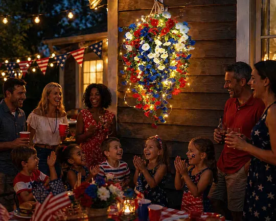 ✨🇺🇸 Celebrate America’s 250th Anniversary with Patriotic Hanging Flower Baskets