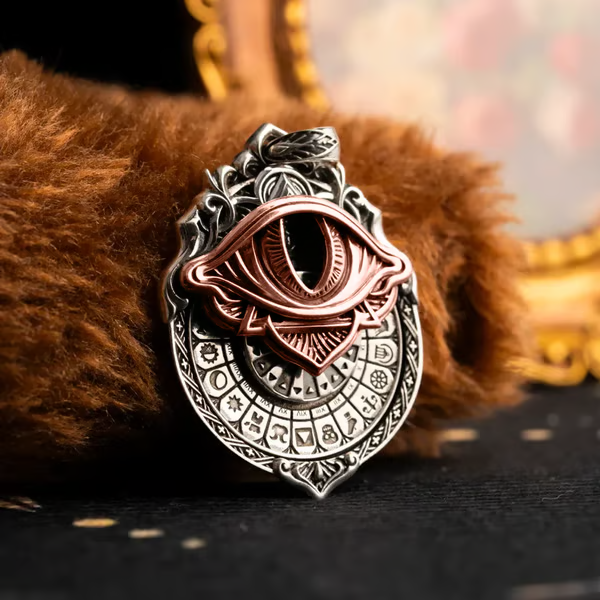 🔥LAST DAY 50% OFF👁️‍🗨️Handmade Tarot Vision Pendant: Connect to Cosmic Wisdom Anytime (❤Cheat Sheet Included)-Festivesl