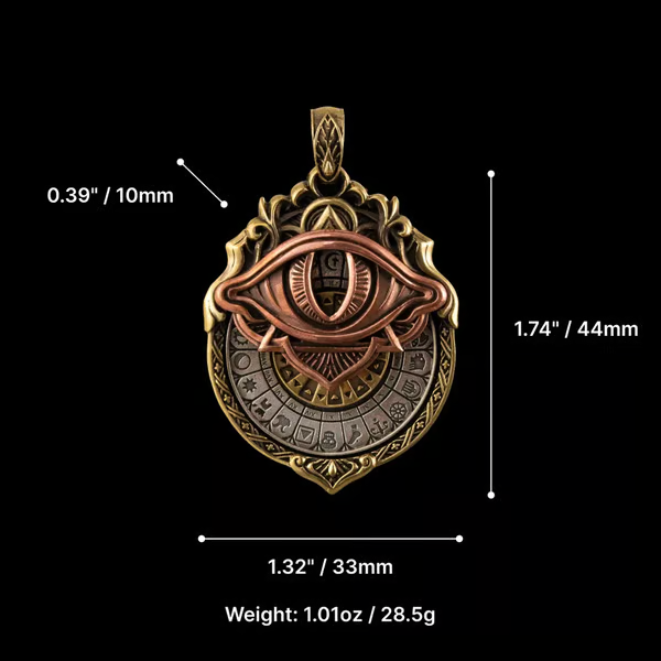 🔥LAST DAY 50% OFF👁️‍🗨️Handmade Tarot Vision Pendant: Connect to Cosmic Wisdom Anytime (❤Cheat Sheet Included)-Festivesl