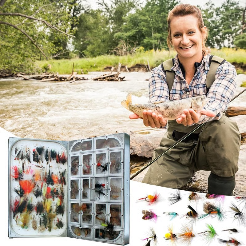 Fly Fishing Advent Calendar – Handmade Flies + Waterproof Fly Box | Daily Surprises for Anglers, The Ultimate Christmas Countdown Gift-Festivesl