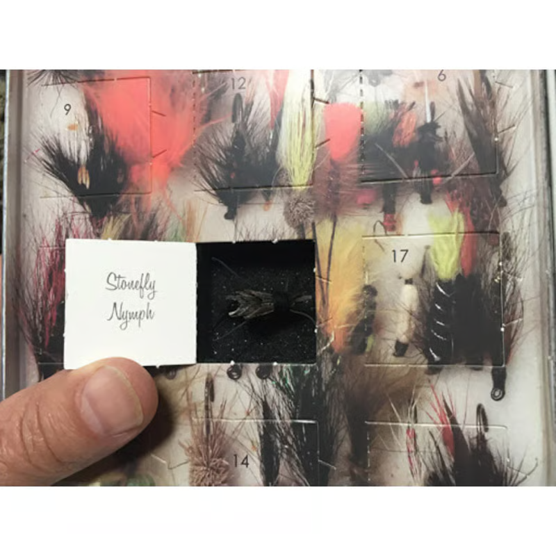 Fly Fishing Advent Calendar – Handmade Flies + Waterproof Fly Box | Daily Surprises for Anglers, The Ultimate Christmas Countdown Gift-Festivesl