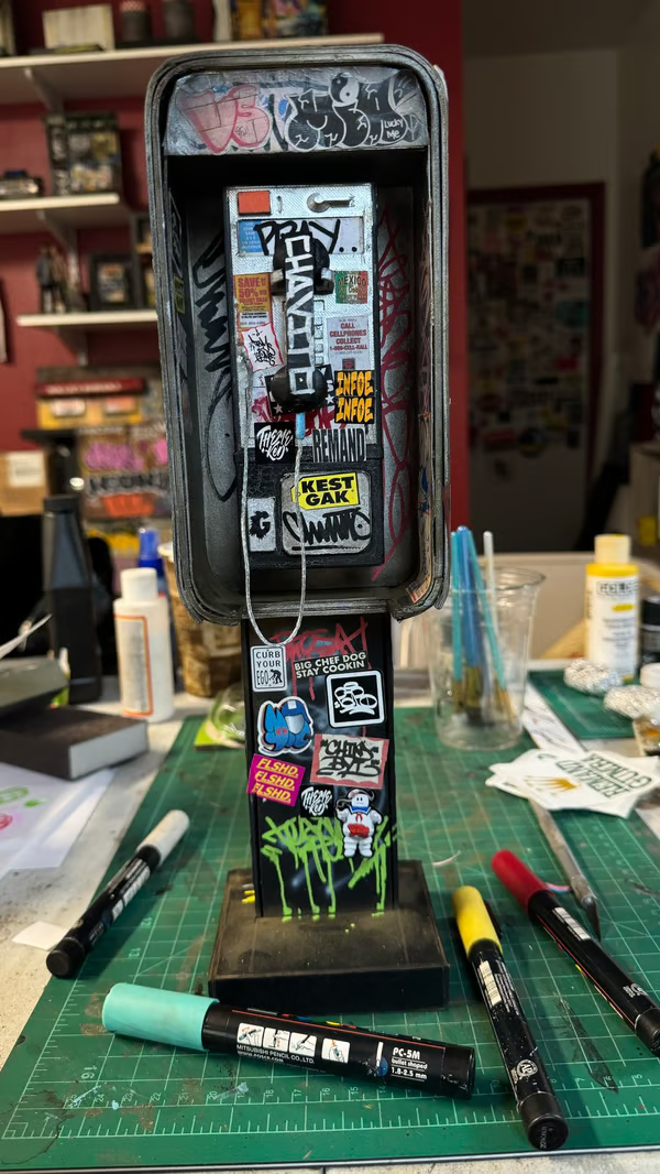 🔥LAST DAY 50% OFF-📞Miniature American Payphone in 1:12 Scale For Action Figure Displays / Toy Photography-Festivesl