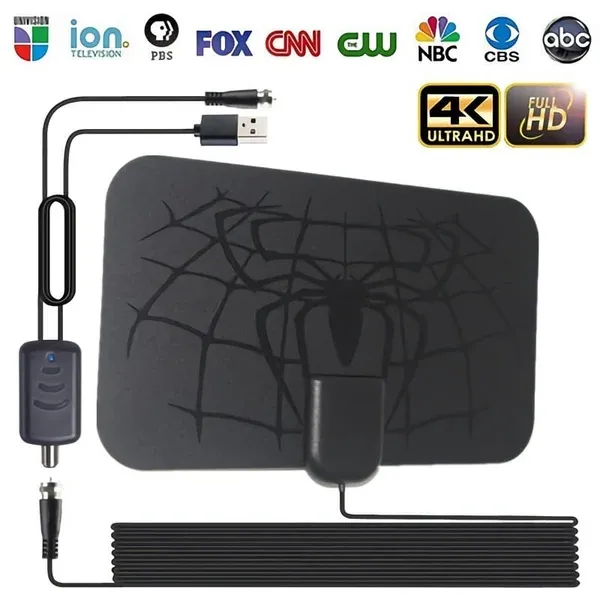 🔥LAST DAY 49% OFF--Spider pattern new HDTV cable antenna 4K (5G chip, 🌎 can be used worldwide)-Festivesl