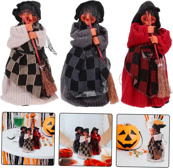 🔥LAST DAY 50% OFF🧙🧹Halloween Witch Doll Statue Decor Desktop