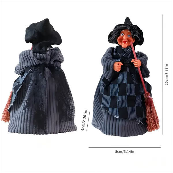 🔥LAST DAY 50% OFF🧙🧹Halloween Witch Doll Statue Decor Desktop