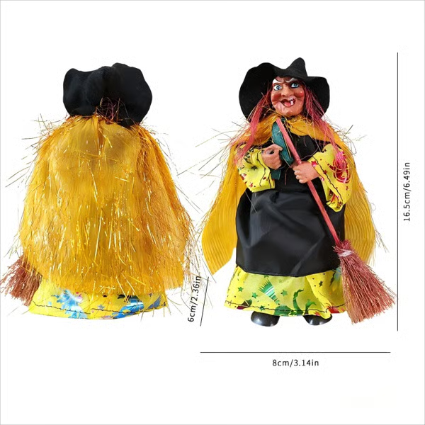 🔥LAST DAY 50% OFF🧙🧹Halloween Witch Doll Statue Decor Desktop