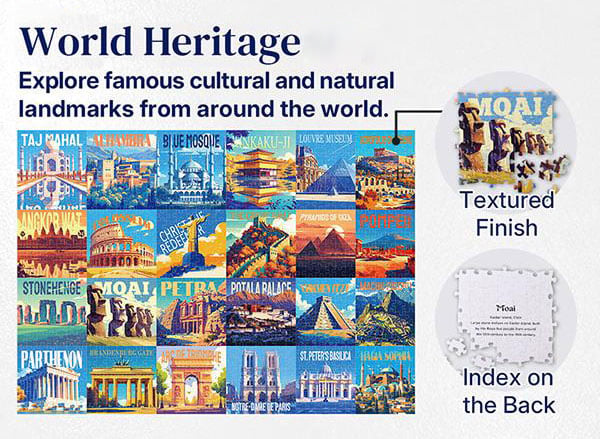Finished destination jigsaw puzzle display Finished destination jigsaw puzzle display