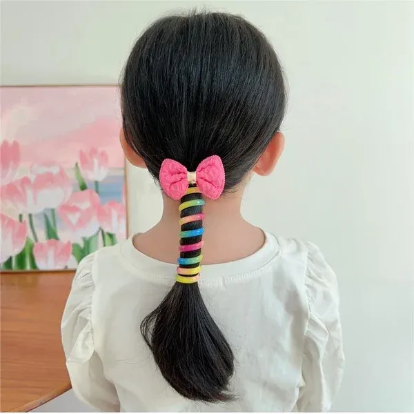 🌲 Early Christmas Sale🎁Colorful Telephone Wire Hair Bands for Kids-Festivesl
