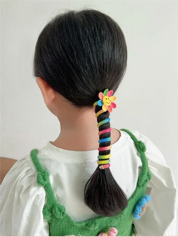 🌲 Early Christmas Sale🎁Colorful Telephone Wire Hair Bands for Kids-Festivesl