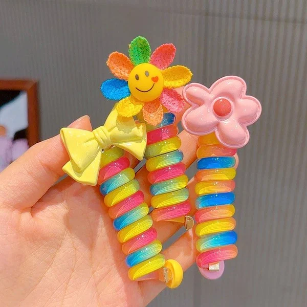 🌲 Early Christmas Sale🎁Colorful Telephone Wire Hair Bands for Kids-Festivesl