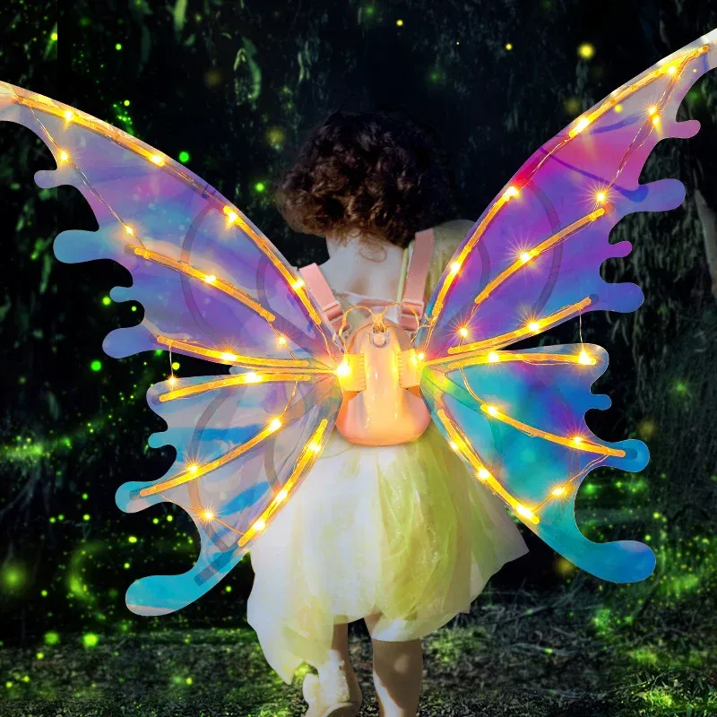 🦋🧚‍♀Electric Butterfly Elf Wings with Glowing Lights-Festivesl