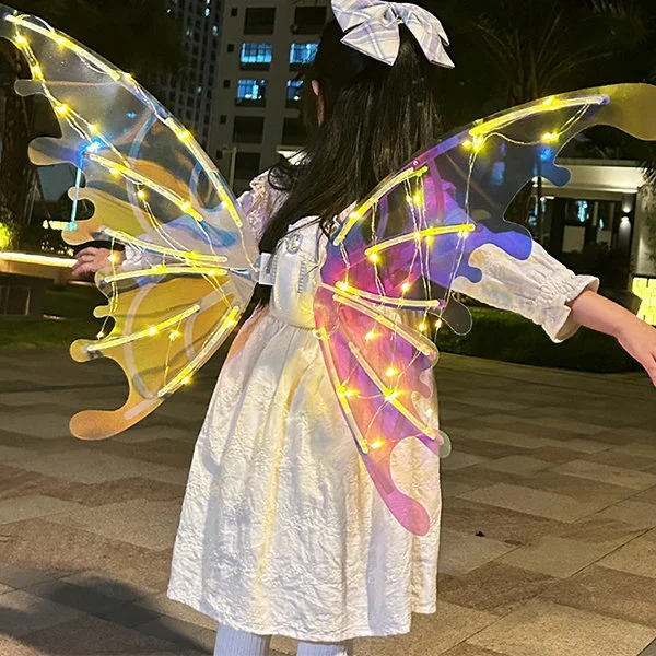 🦋🧚‍♀Electric Butterfly Elf Wings with Glowing Lights-Festivesl