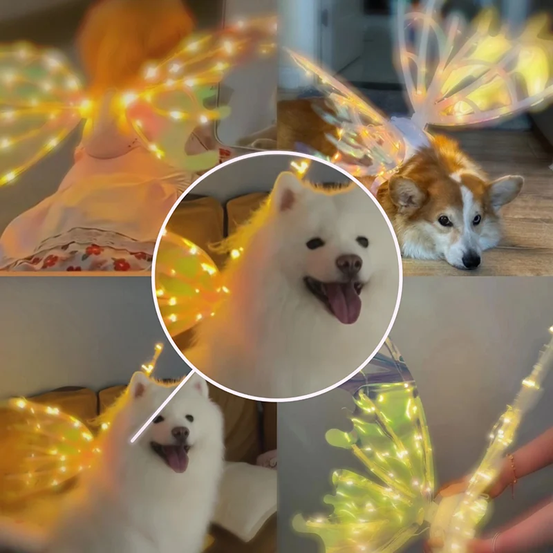 🦋🧚‍♀Electric Butterfly Elf Wings with Glowing Lights-Festivesl