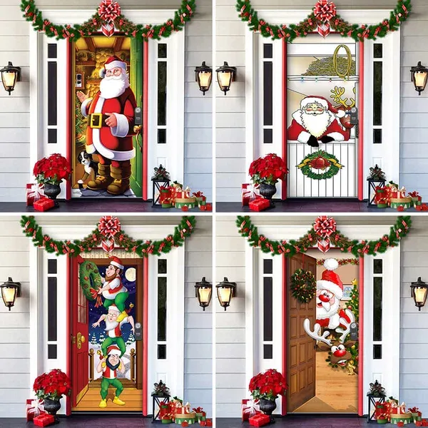🎅2023 Christmas Door Covers🌲-Festivesl