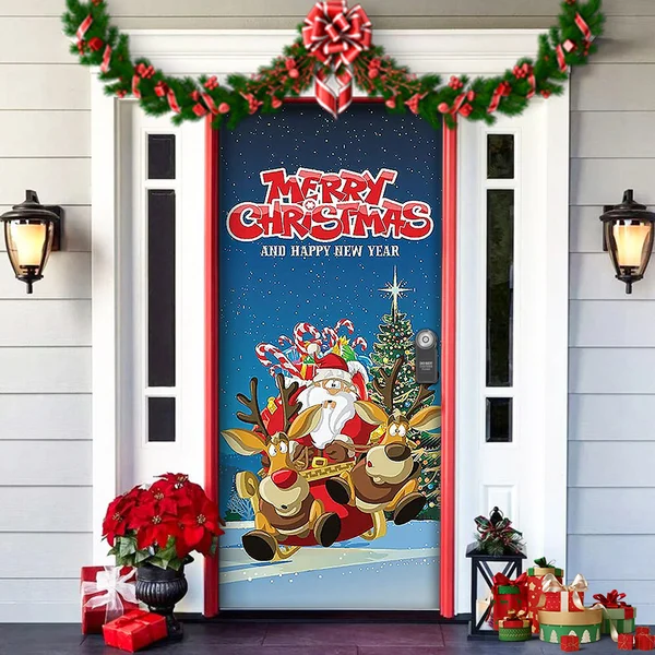 🎅2023 Christmas Door Covers🌲-Festivesl