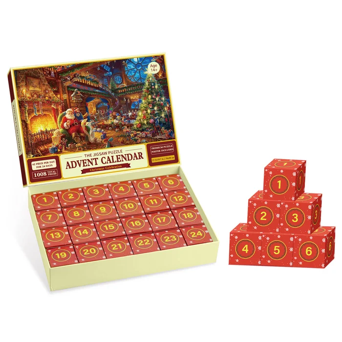 🎄🎅Christmas Calendar Jigsaw Puzzle 1008pcs🧩-Festivesl