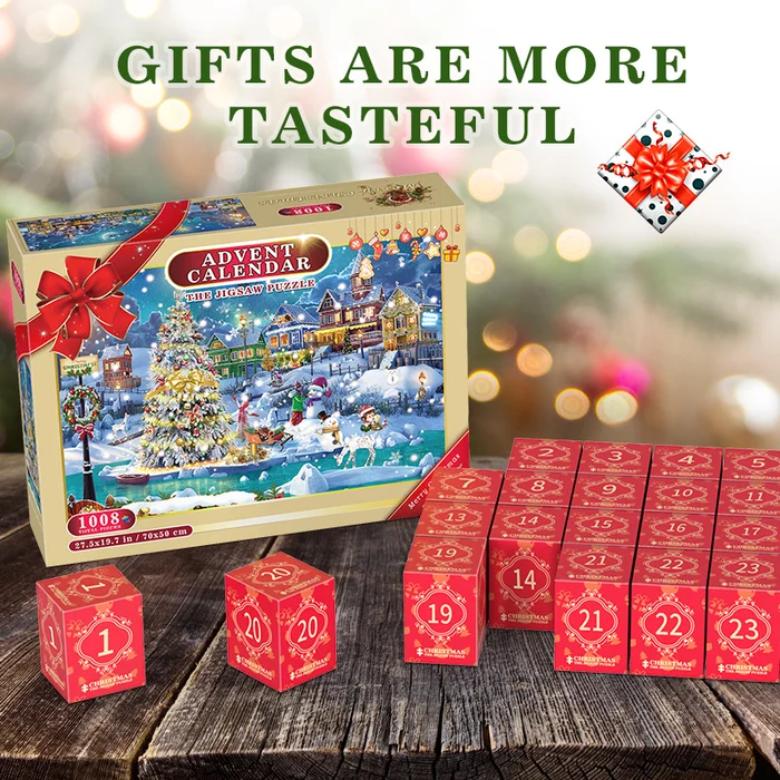 🎄🎅Christmas Calendar Jigsaw Puzzle 1008pcs🧩-Festivesl