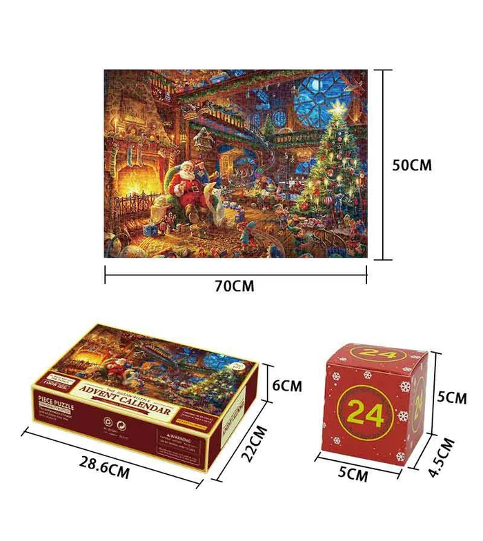 🎄🎅Christmas Calendar Jigsaw Puzzle 1008pcs🧩-Festivesl