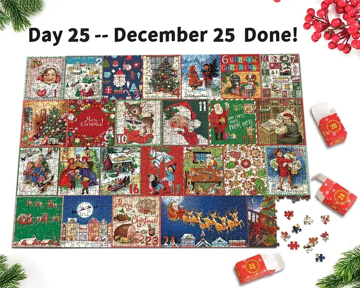 🎄🎅Christmas Calendar Jigsaw Puzzle 1008pcs🧩-Festivesl