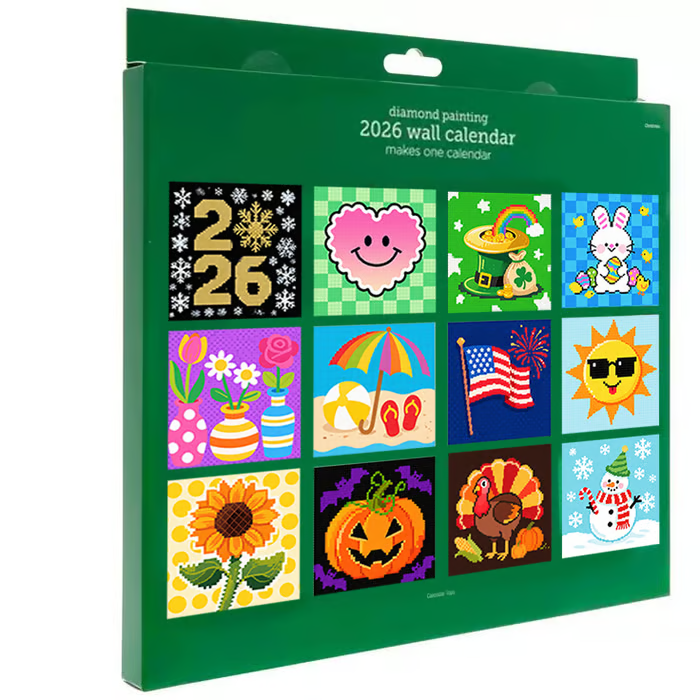 🔥LAST DAY SALE 50% OFF-📅2026 Wall Calendar Diamond Painting Kit (Beginners Friendily)