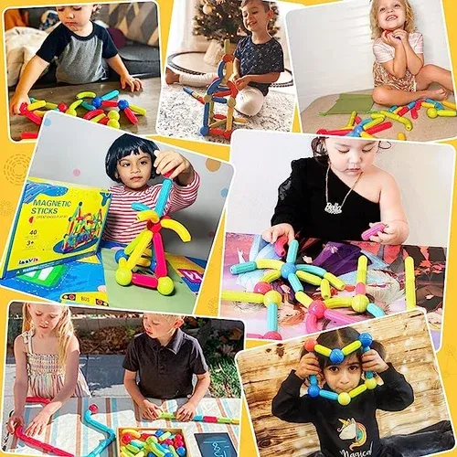 Magnetic Sticks Building Blocks For Kids Early Development-Festivesl