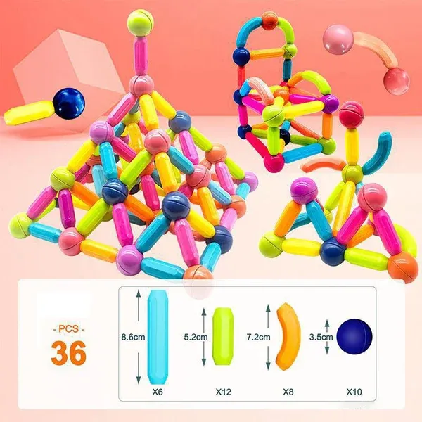 Magnetic Sticks Building Blocks For Kids Early Development-Festivesl