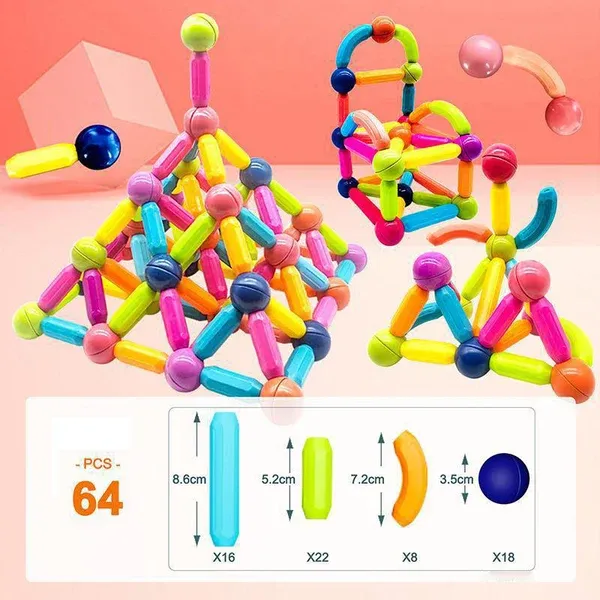 Magnetic Sticks Building Blocks For Kids Early Development-Festivesl