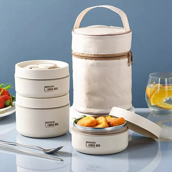 Portable Insulated Lunch Container Set-Festivesl