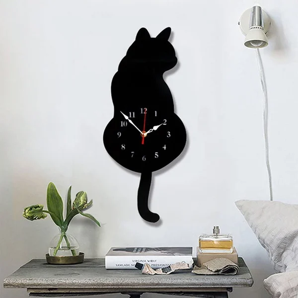 (❤️2023 Early Christmas Sale-49% OFF❤️)Nordic Cat Wagging Tail Wall Clock-Festivesl