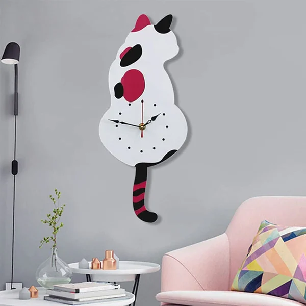 (❤️2023 Early Christmas Sale-49% OFF❤️)Nordic Cat Wagging Tail Wall Clock-Festivesl